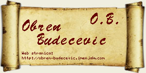 Obren Budečević vizit kartica